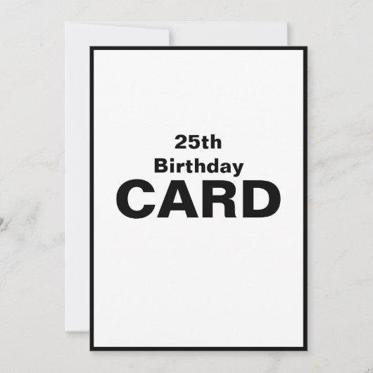 Carte 25eVingt-cinquième 25 Vingt-cinq 2-5 Anniversaire (Devant)