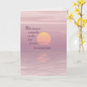 Carte 2620 Sympathie de l'animal de compagnie de lever d (Fleur jaune)