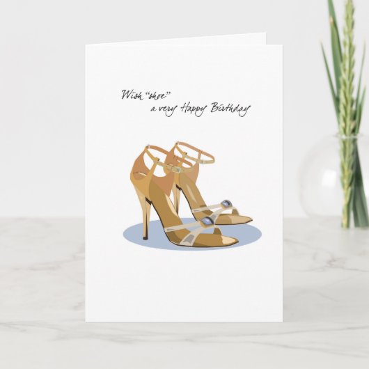 Carte 2663 Wish shoe Birthday (Devant)