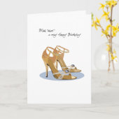 Carte 2663 Wish shoe Birthday (Fleur jaune)