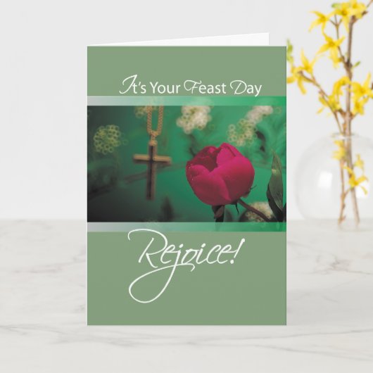 Carte 2686 Feast Day Rejoice (Fleur jaune)