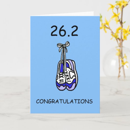 Carte 26.2 Félicitations au marathon pour Lui (Fleur jaune)