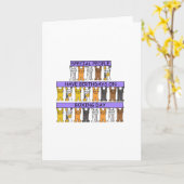 Carte 26 décembre Anniversaire Cute Cartoon Cats (Fleur jaune)