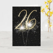 Carte 26e anniversaire du mariage (Fleur jaune)