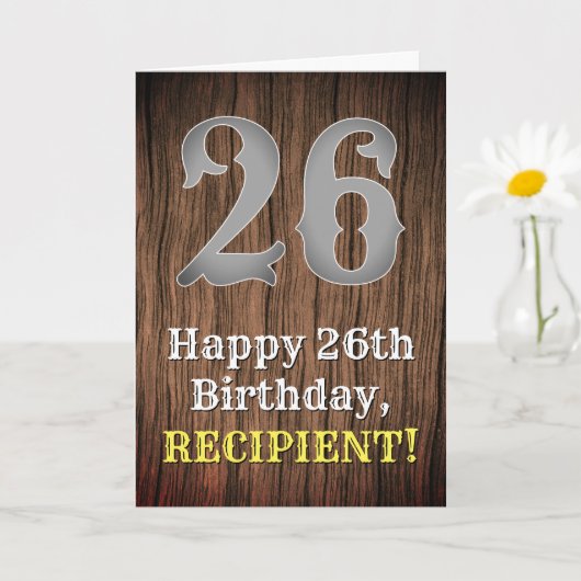 Carte 26e anniversaire : Pays inspiré par l'Ouest Look,  (Petite plante)