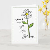 Carte 2703 Don d'ami de Dieu Anniversaire (Fleur jaune)