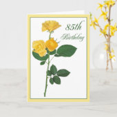 Carte 2721 Joyeuses 85e Anniversaire Roses Jaunes (Fleur jaune)