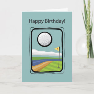 Carte 2729 Golf encadré Anniversaire