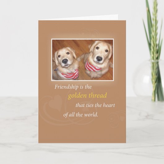 Carte 2740 Golden Retrievers Amitié Anniversaire (Devant)