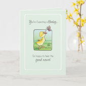 Carte 2783 Beurre de canard Bonne nouvelle Attente bébé (Fleur jaune)