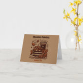 Carte 27 janvier - Jour du gâteau au chocolat (Fleur jaune)