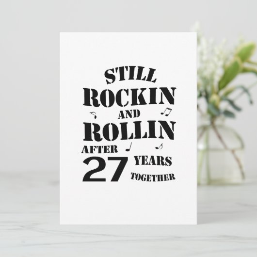 Carte 27e anniversaire - 27 ans Couples (Debout devant)