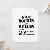 Carte 27e anniversaire - 27 ans Couples (Devant/Arrière en situation)