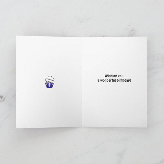 Carte 27e anniversaire cupcakes nom personnalisé (Intérieur)