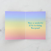 Carte 27e anniversaire — Fun Cake & Candles, avec nom pe (Intérieur)