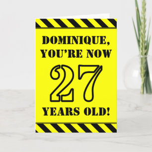 Carte 27e anniversaire : Jeu de style de crayon amusant,