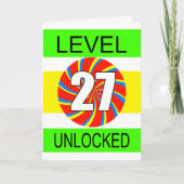 Carte 27e anniversaire Jeu d'ordinateur (Devant)