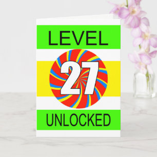 Carte 27e anniversaire Jeu d'ordinateur