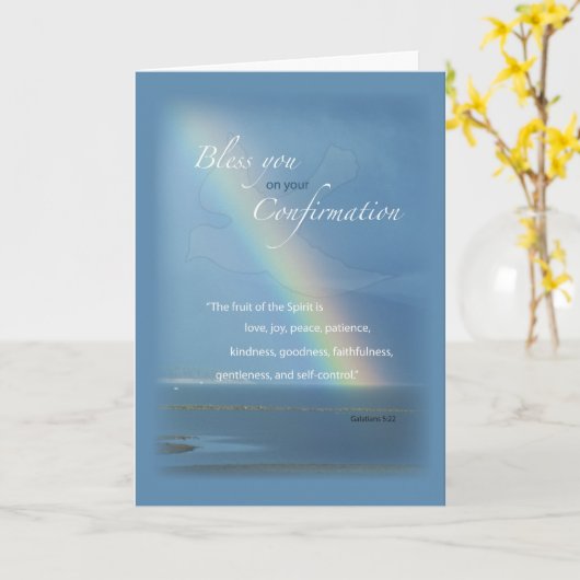 Carte 2822 Confirmation Arc-en-ciel (Fleur jaune)