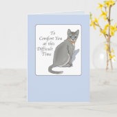 Carte 2846 Sympathie pour animal de compagnie gris (Fleur jaune)