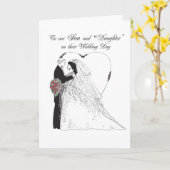 Carte 2849 Fils et «Fille» le jour du mariage (Fleur jaune)