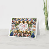 Carte 28 Photo Collage Cadre avec Love Hear Centerpiece (Devant)