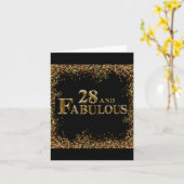 Carte 28e anniversaire  (Fleur jaune)