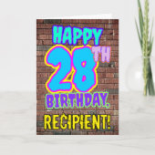 Carte 28e anniversaire - Amusant, Graffiti urbain inspir (Devant)
