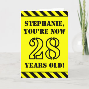 Carte 28e anniversaire : Jeu de style graphique, Nom per