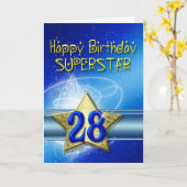 Carte 28e anniversaire pour Superstar (Fleur jaune)