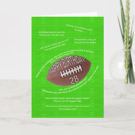 Carte 28e jour, les jokes de foot (Devant)