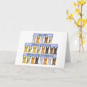 Carte 29 octobre Chats d'anniversaire (Fleur jaune)