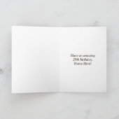 Carte 29e anniversaire : aspect bois rustique faux, "29" (Intérieur)