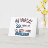 Carte 29e anniversaire de conception (Fleur jaune)