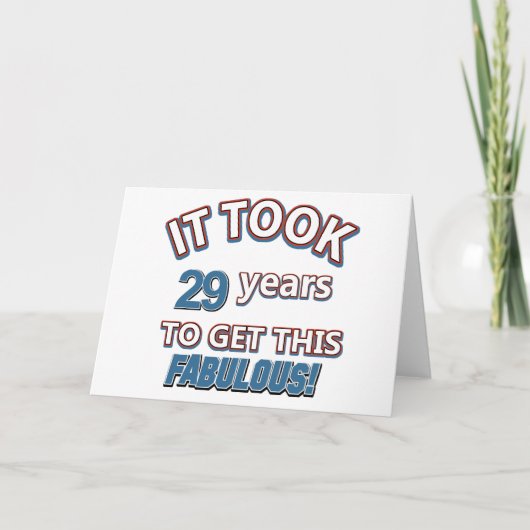 Carte 29e anniversaire de conception (Devant)