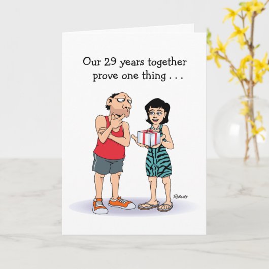 Carte 29e anniversaire du Mariage (Fleur jaune)