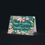 Carte 29e Birthday Green Flowers<br><div class="desc">When everyone in the family is getting excited as a your daughter-in-law's 29th birthday draws nearer,  you should be getting your hands on this card now to give on that special day.</div>