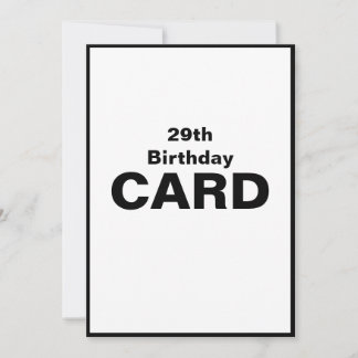 Carte 29e Vingt-Neuvième 29 Vingt-neuf 2-9 Anniversaire