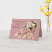 Carte 29th Birthday Funny or Insulting Cute Curious Bird (Fleur jaune)