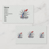 Carte 2,0 de drapeau de la Norvège (Devant / Derrière)