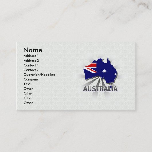 Carte 2,0 de drapeau de l'Australie (Devant)