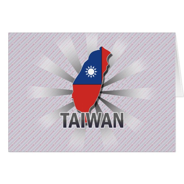 Carte 2,0 de drapeau de Taïwan (Devant horizontal)