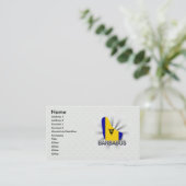 Carte 2,0 de drapeau des Barbade (Debout devant)