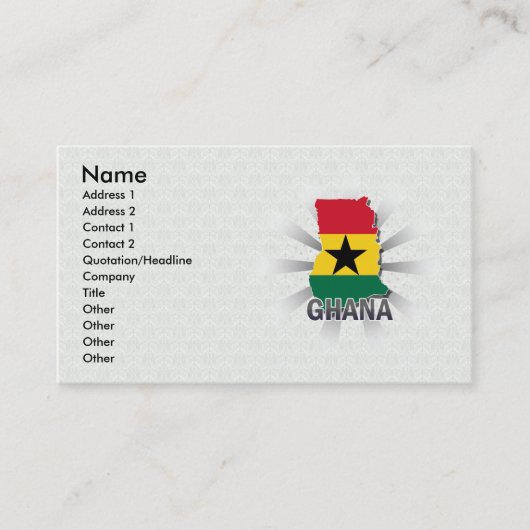 Carte 2,0 de drapeau du Ghana (Devant)