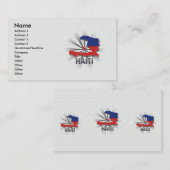 Carte 2,0 de drapeau du Haïti (Devant / Derrière)