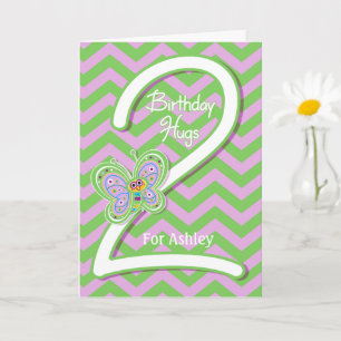 Carte 2 Anniversaire Papillon Hugs Custom