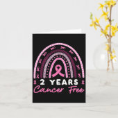 Carte 2 ans Cancer du sein Sans Survivant Femmes (Fleur jaune)