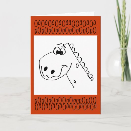 Carte 2 Ans. Dinosaure d'anniversaire (Couleur moi) (Devant)