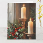 Carte 2 Big Photo Keepsaké Noël pour grands-parents (Fleur jaune)