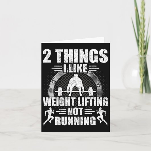 Carte 2 Choses Que J'Aime Le Poids Pas Le Bodybuil (Devant)